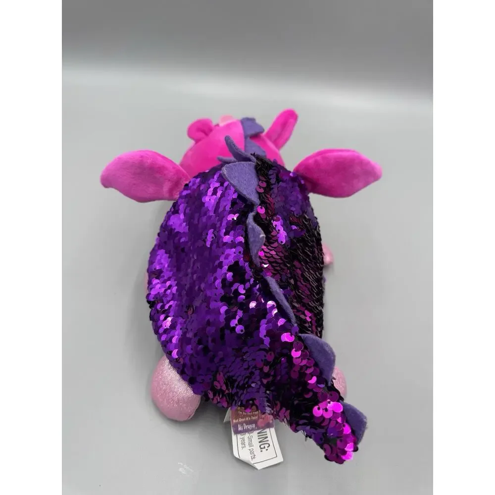 Flip A Zoo Stella Unicorn/ Aki Dragon Sequined Plush 11” Stuffed Animal